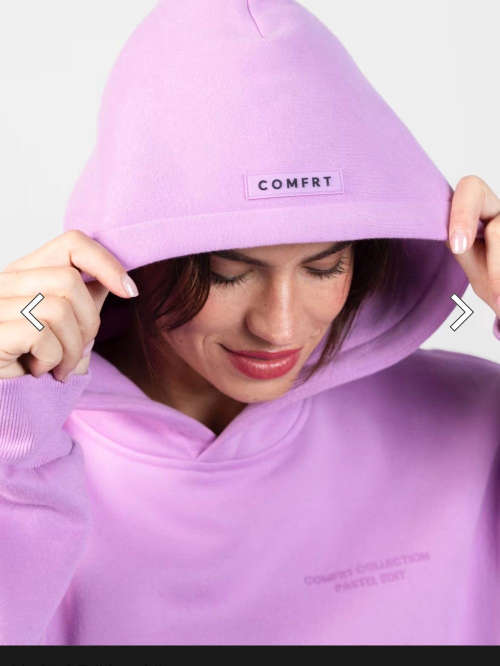 Lilac Cozy Fleece Hoodie - Women's Pullover Sweatshirt - Picture 2 of 2